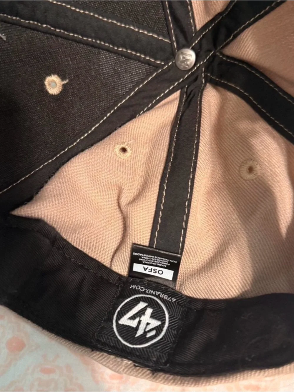 47 Brand Black and Tan Interior Baseball Cap